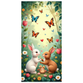 thumbnail image 1 of Cute Rabbits and Butterflies Backdrop Banner Photography Props Floral Spring Decor Background for Baby Showers Birthday Party Celebrations Decorations, 1 of 4