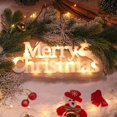 thumbnail image 2 of Decoración de árbol de Navidad de Año Nuevo, lámpara con alfabeto, luz LED colgante con pilas, luces de Feliz Navidad para puerta de pared del hogar, 2 of 4