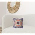 thumbnail image 5 of 16" X 16" Purple Orange Geometric Zippered Suede Throw Pillow, 5 of 5