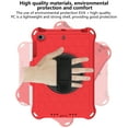 thumbnail image 5 of Allytech iPad mini Case for Kids, iPad mini 5 Cover, iPad mini 1 2 3 4 Case, Silicone 360 Rotating Hand Strap Kickstand Shoulder Strap Kids Friendly Cover for Apple iPad mini 1 2 3 4 5, Red/Black, 5 of 6
