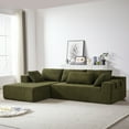 thumbnail image 2 of LUCKHAO Modular 108" L Shaped Sectional Chenille Living Room Sofa Set With Square Arms and 6 Pillows,Free Combination Sofa  Requires No Assembluy (Left / Right  Chaise), 2 of 20