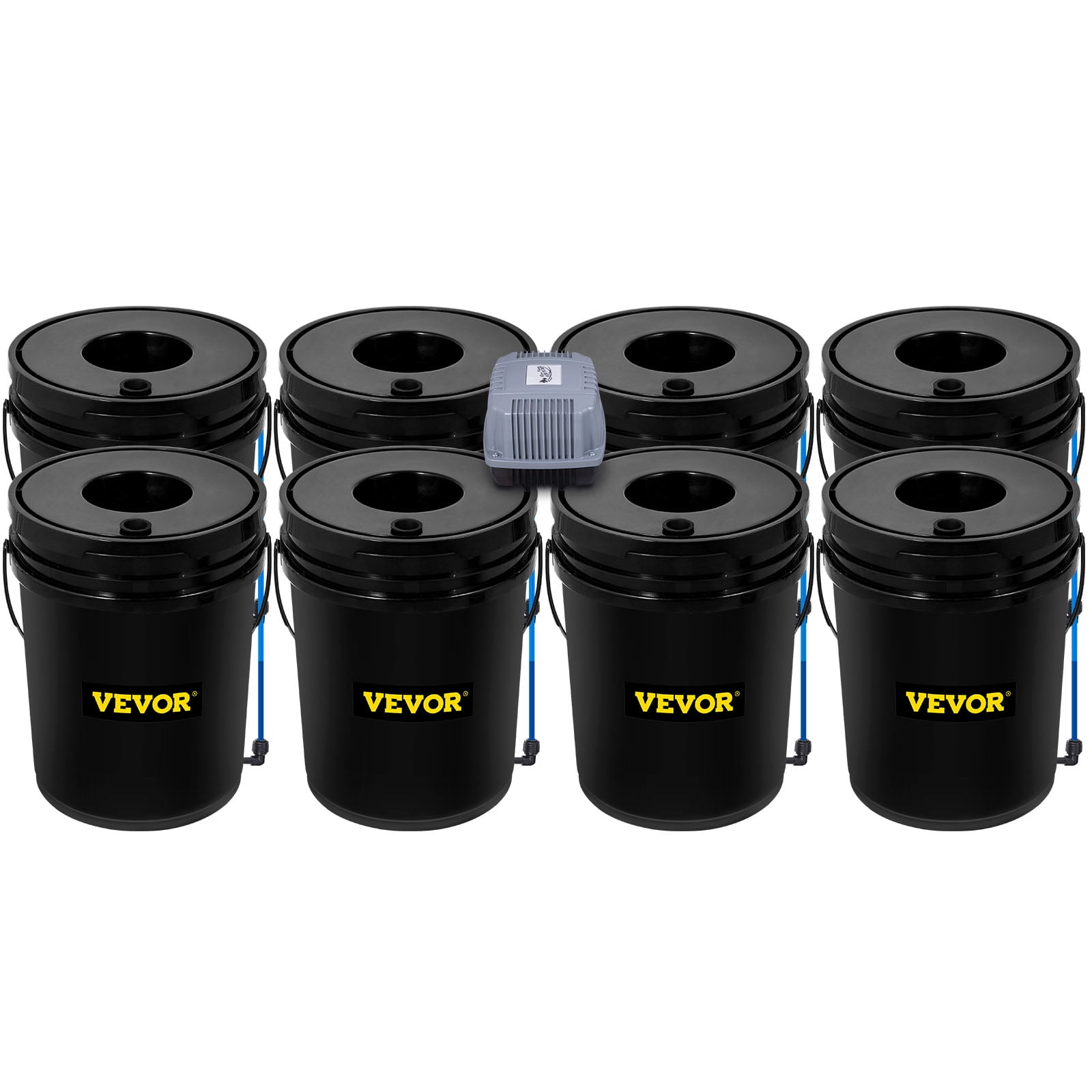 Buy VEVOR DWC Hydroponic Bucket System, 5 Gallon 8 Buckets, Deep Water ...