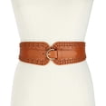 thumbnail image 1 of INC International Concepts Women’s Laced Stretch Waist Belt, Cognac/Gold, Small/Medium, 1 of 1