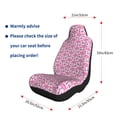 thumbnail image 4 of Naloa Cute Watermelon Flamingo Car Seat Covers 2PCs Front Car Seat Covers Universal fit for Most Cars SUVs and Trucks - 1, 4 of 5