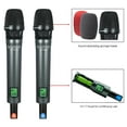 thumbnail image 3 of Boytone BT-56UM 120-Channel Dynamic Dual UHF Wireless Microphone System, Metal Cordless Mic and Base Set, Long Distance 200-240 Ft, 16 Hours Continuous Use for Concert, Studio, Party, Church, Karaoke, 3 of 7