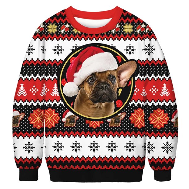 Suéter de Navidad feo de Papá Noel para hombres y mujeres, regalo de Navidad 3D, máquina de juego de oso de coche impresa, Tops de puente de fiesta de vacaciones, sudadera de Navidad