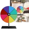 thumbnail image 2 of Prize Wheel Carnival Game, Acrylic Editable Roulette Spinner, Red Prize Wheel with Stand for Carnival Party Game Editable Rotating Table Roulette Spinner, by Honglin, 2 of 7
