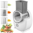 thumbnail image 2 of CNKOO  Electric Cheese Grater Detachable Cheese Shredder with 3 Blades USB Rechargeable Vegetable Chopper Professional Electric Cheese Cutter Multipurpose Electric Slicer for Meat Fruit V, 2 of 6