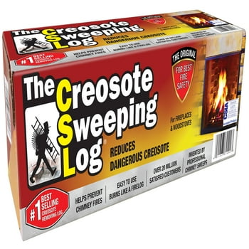 CSL - Creosote Sweeping Log for Fireplaces and Woodstoves, Chimney Maintenance Firelog