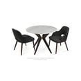 thumbnail image 5 of SABRINA ARMCHAIR - INSIDE -BOUCLE FABRIC BLACK (JUNO-10) - OUTSIDE - PPM-FR BLACK (901) BEECH WOOD WALNUT FINISH LEGS, 5 of 5