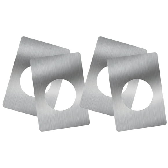 OULII 4Ud Kit De Refuerzo Para Puerta Con Placas De Inoxidable Color Plata Elegante Y Duradero