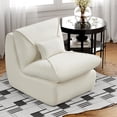 thumbnail image 5 of Pawverly Compressed Lounge Chair with Ottoman, Modern Upholstered Floor Sofa for Small Spaces, Relaxing Accent Chair for Living Room, Bedroom or Studio, 5 of 12