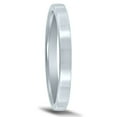 thumbnail image 2 of SZUL Women's 2mm Flat Comfort Fit Wedding Band In 950 Platinum, 2 of 4