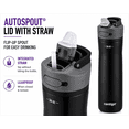 thumbnail image 3 of Contigo® Ashland Chill 2.0 Stainless Steel Water Bottle with AUTOSPOUT® Lid & Straw, 24 oz – 2-Pack (Black & Pansy Purple), Leakproof, Insulated, BPA-Free, 3 of 6