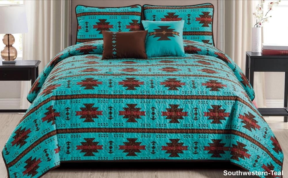 QUEEN QUILT 5 Pc SET Bedspread Coverlet 