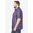 thumbnail image 4 of KingSize Men's Big & Tall Plaid Wrinkle-Resistant Short Sleeve Button Down, 4 of 6