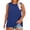Dark Blue, variant on Women's Plus Size Summer Sleeveless Circle Neck Tank Top Loose Fit Casual Trendy T Shirt Blouse