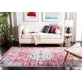 thumbnail image 4 of SAFAVIEH Madison Joandra Vintage Floral Area Rug, Fuchsia/Teal, 8' x 8' Square, 4 of 9
