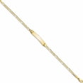 thumbnail image 2 of 10K Yellow Gold Figaro Link Id Bracelet (8 X 5.25) Made In United States 10fg80id-8, 2 of 5