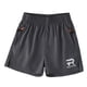thumbnail image 2 of Pantalones cortos deportivos casuales de cintura elástica de color sólido para niñas, pantalones de poliéster, 2 of 6