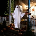 thumbnail image 4 of Spooky Halloween Ghost Costume for Klds & Adults - Scary White Ghost Cape Cloak with Eye Holes, Soft Polyester Role Play Outfit for Halloween Party, Haunted Theme Celebration (3 Sizes), 4 of 7