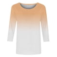 thumbnail image 3 of Hauts à Manches 3/4 pour Femmes Mode T-Shirt Imprimé Mi-Longueur Blouse Col Rond Hauts Décontractés T-Shirts pour Femmes Mode T-Shirts à Manches 3/4 pour Femmes, 3 of 5