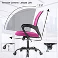 thumbnail image 3 of Ergonomic Office Chair Cheap Desk Chair Mesh Computer Chair Back Support Modern Executive Chair Task Rolling Swivel Chair for Women, Men(Pink), 3 of 5