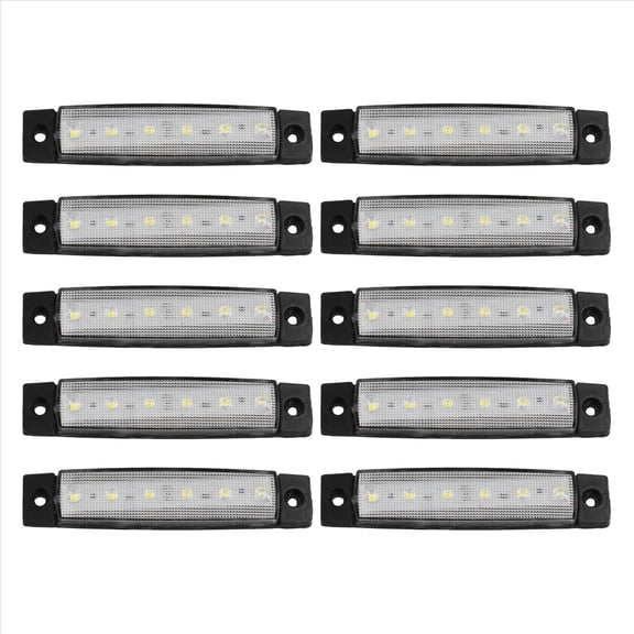 10 Pcs Marine Boat Lights,12V 24V Waterproof Interior Navigation Strip Light Deck Transom Step Cockpit Lighting,E