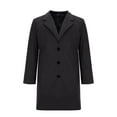 thumbnail image 4 of Dovford Clearance Sales, Winter Jackets for Men, Mens Autumn and Winter Casual Fashion Coat Mid Length Smooth Lapel Woolen Trench Coat Thickened Mens Coat Jackets for Men, 4 of 6