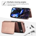 thumbnail image 2 of Detachable Cards Holder Case for Google Pixel 9 / 9 Pro, RFID Blocking 2 In 1 Wallet PU Leather Case with Stand Compatible with Magsafe Shockproof Cover for Google Pixel 9 / 9 Pro, Rosegold, 2 of 5