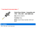 thumbnail image 2 of Clutch Cylinder - Compatible with 1994 - 1995, 2001 - 2007 BMW 530i 2002 2003 2004 2005 2006, 2 of 2