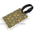 thumbnail image 2 of Hirioo Fall Daisy Leaf Nuts for Luggage ID Tag with Adjustable Strap Travel Baggage Bag Tags Suitcase Identify Labels for Women Men, 2 of 7