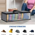 thumbnail image 4 of 4 Pack Hat Storage Bag for Baseball, Caps Hat Organizer Case Hat Holder Rack with 2 Carry Handles for Closet Moisture, 4 of 7