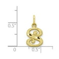 thumbnail image 3 of Diamond2Deal 10K Yellow Gold Solid Small Letter S Initial Charm Pendant for Women, 3 of 5