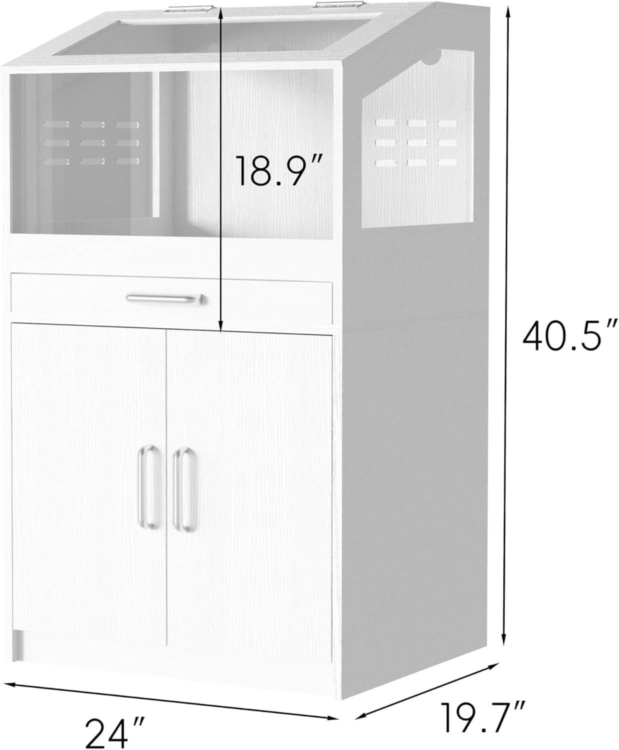 Betterhood Hamster Cage with Storage Cabinet,Hamster Cag for Small Animals, Large Hamster Cage and Habitat with Easy View Acrylic Panels for Hamster, Rabbit, Hedgehog (24"x19"x40")