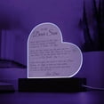 thumbnail image 4 of To My Dear Son - Acrylic Heart Plaque Gift for Him, Inspirational Heart Plaque for Birthdays, Son Gift for Graduation, Unique Room Decor for Him, 4 of 4