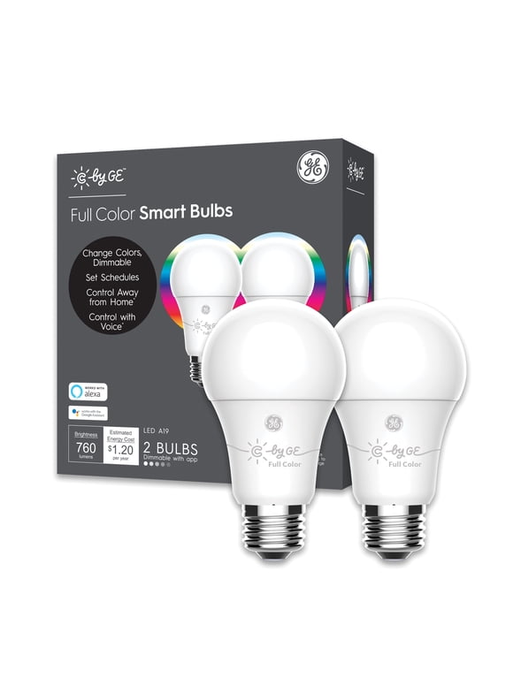 C by GE Full Color Smart Bulb A19 (2-Pack)