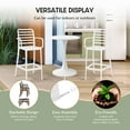 thumbnail image 4 of WestinTrends Playa 2-Person Adjustable Round Bar Table with Stackable Bar Stools Dining Set, White, 4 of 14