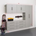 thumbnail image 3 of Prepac HangUps 90-Inch 5-Piece Wooden Garage Storage Cabinets, Grey, 300-Pound Capacity, 3 of 3