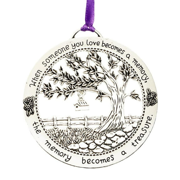 pulunto When Someone You Love Becomes A Memory Christmas Ornaments, Metal Printing Christmas Tree Memorial Hanging Pendant Party Supplies Xmas Gift D3Q0