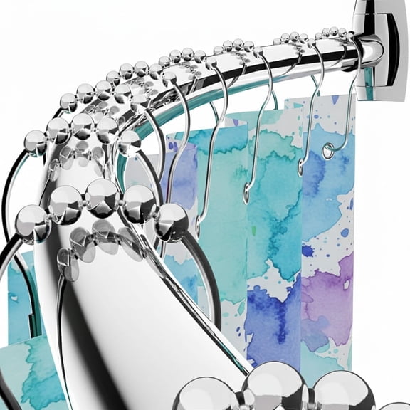 LSFA Curved Shower Rod 43"-72", Sliver Stainless Steel, Heavy-Duty & Rustproof for Extra Space