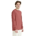 thumbnail image 4 of Hanes Long Sleeve Cotton T-Shirt Unisex Garment Dyed Tee Crewneck Cotton, 4 of 7