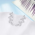 thumbnail image 5 of leaf/cherry blossom/purple orchid/celtic knot earrings Ear Climber Crawler Cuff Sterling Silver Wrap Earrings for Women, 5 of 10
