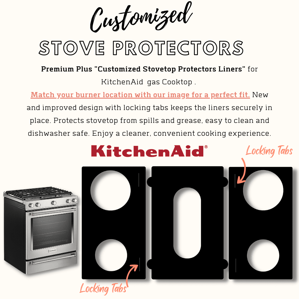 StoveGuard Lite for KitchenAid | Silver for Stainless Steel | Ultra Thin Non-Stick Stove Liner | Model Kfgg500ess2