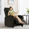 thumbnail image 2 of CL.HPAHKL Small Recliner Chairs, Living Room Recliner Chair with Thick Seat Cushion Modern Home Theater Recliner with Lumbar Support Backrest Single Sofa Chairs for Living Room Bedroom, Brown, 2 of 7