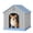 Blue, variant on LHBcraft Durable Dog House for Small Medium Dogs,PP Waterproof Dog Shelter with Air Vents & Elevated Floor,Easy Clean and Assemble for Outdoor & Indoor,Gray