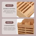 thumbnail image 2 of Bamboo Flatware and Utensil Organizer Caddy Tableware Organizer Drying Rack for Chopsticks Spoon Fork, 2 of 7