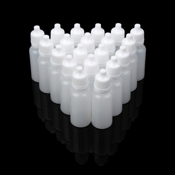 WIZUTIZ 50PCS 15ml Empty Plastic Squeezable Dropper Bottles Eye Liquid Dropper up to 65% Off
