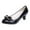 Black, variant on Mostsola Kitten Heels for Women Bow Pumps Shoes Slip on Low Heel Dress Shoes Business Dress Shoes