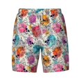 thumbnail image 4 of Lsque Mens Swim Trunks Skulls and Roses Pattern - Bathing Suit Compression Liner - Beach Swim Shorts Swimwear - (S-3XL) - Stretch Quick Dry -3X-Large, 4 of 9